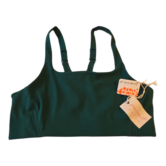 Free People x Hatch Maternity Bra Womens Size Medium Garden Green Square Neck - Picture 1 of 5